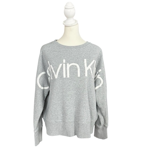 Calvin Klein Performance Baggy Oversized Activewear Sweatshirt Gray Size Large - Picture 1 of 12